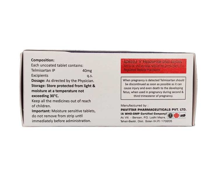 Telmisartan 40 (TELSAT 40) <br> Treats High Blood Pressure - Image 3