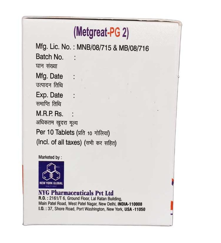 Metgreat PG 2 | Helping to lower high blood sugar